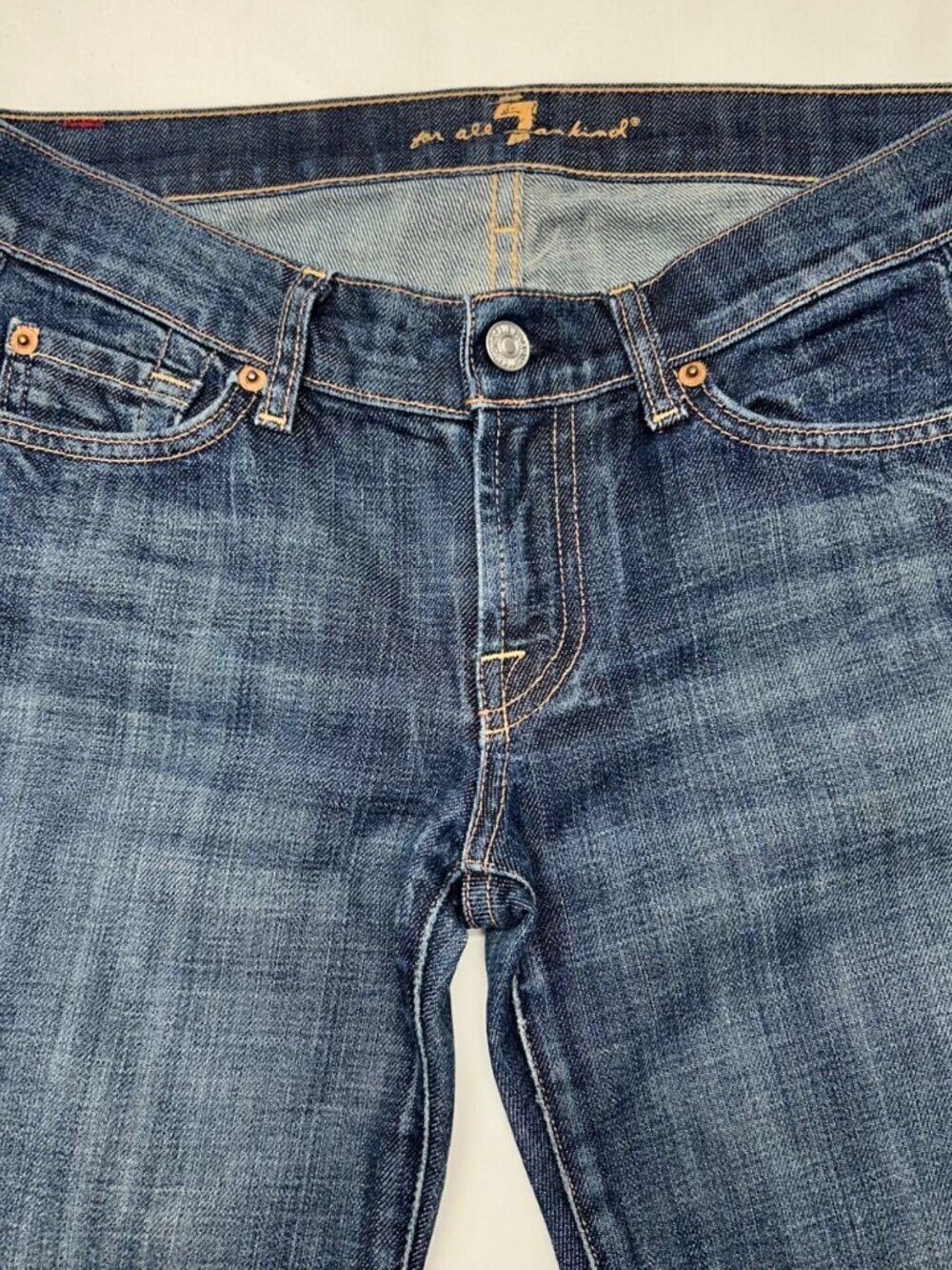 7 For All Mankind Joyce Jeans Women's 26 Blue Made in the USA - Picture 11 of 14